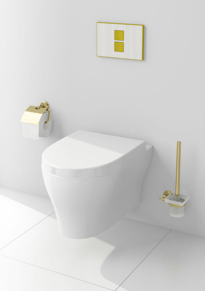 Make the bathroom sparkle with  metallic accessories from VitrA