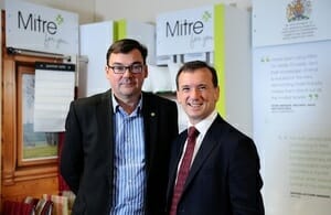 MITRE LINEN CELEBRATES ITS 70TH ANNIVERSARY WITH VISIT FROM WELSH SECRETARY
