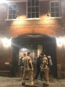 Rutland Arms Hotel lends its space to local fire brigades 