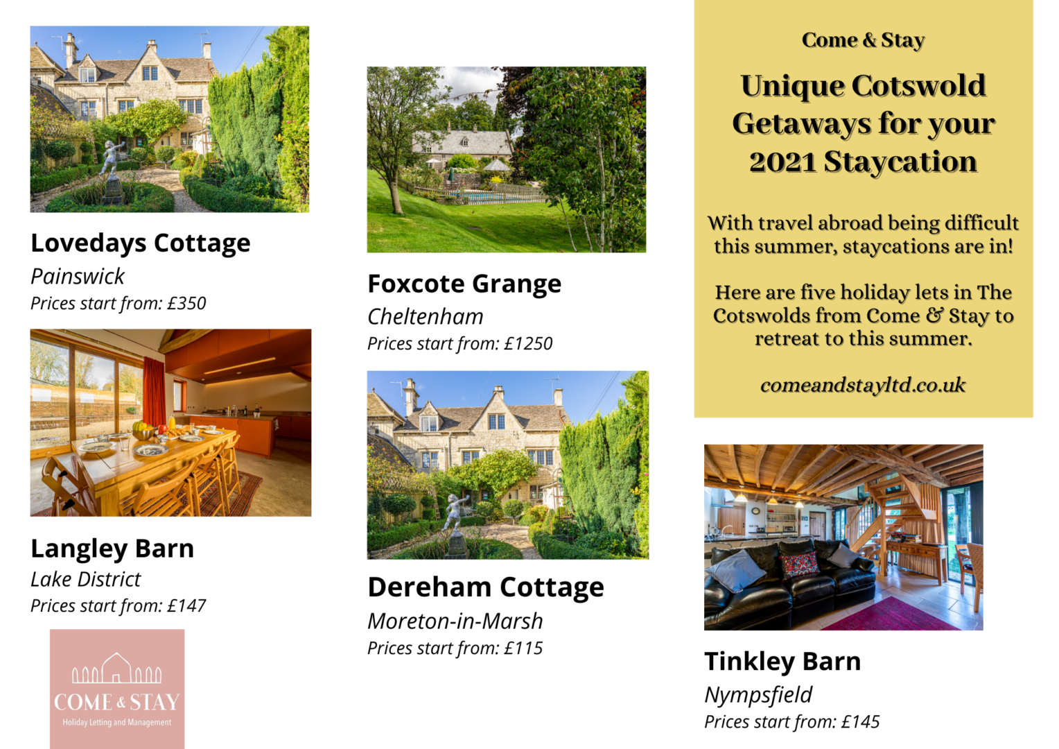 Three Ultimate Cotswold Getaways for your Summer Staycation