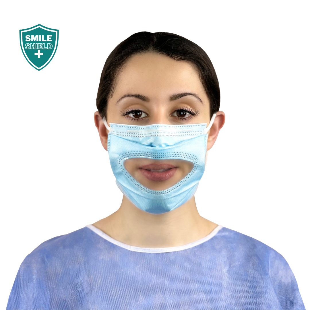 New transparent face mask shields your smile, and helps people connect