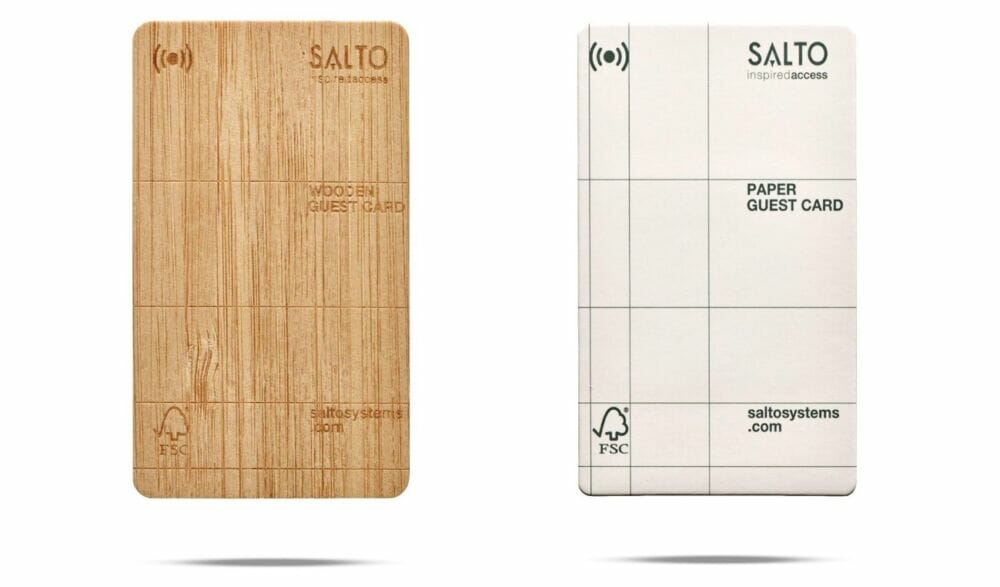 SALTO introduces paper and wooden key cards to reduce plastic use and waste