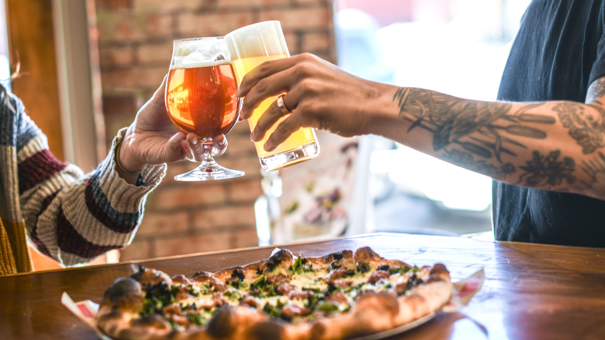 GRAB A PIZZA THE ACTION WITH AMERICAN CRAFT BEER!